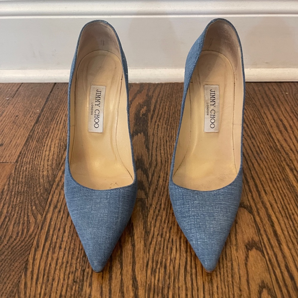Vintage Jimmy Choo Denim Pumps - Women’s Size 38